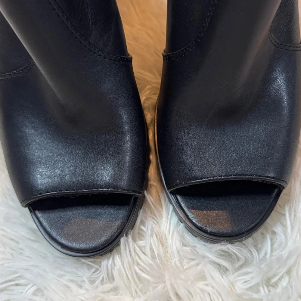 Vince Camuto Chunky Peep Toe Lace-Up Platform Boots - Picture 4 of 6